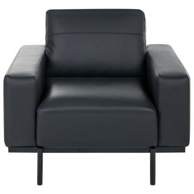 Fauteuil  encuir pu noir SOVIK