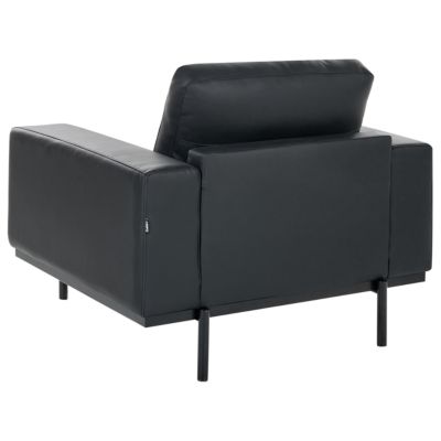 Fauteuil  encuir pu noir SOVIK