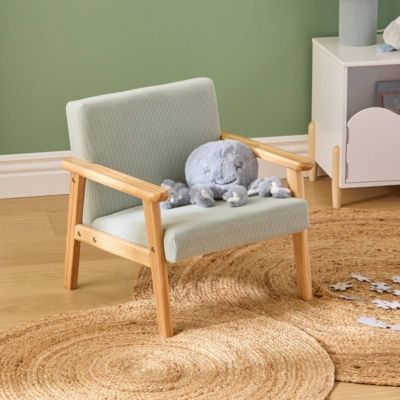 Fauteuil enfant Basile vert céladon en velours côtelé - Atmosphera Créateur d'intérieur