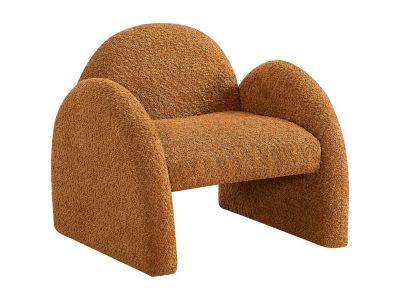 Fauteuil enfant en tissu bouclette terracotta MOSALO
