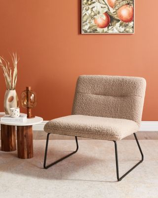 Fauteuil  entissu beige COTULLA