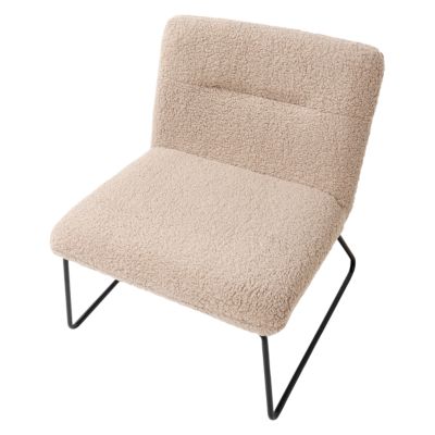 Fauteuil  entissu beige COTULLA