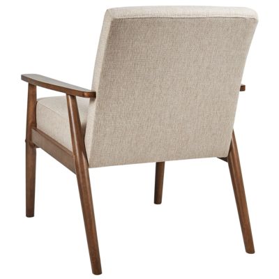Fauteuil ESRUM Tissu Marron foncé/beige