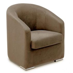 Fauteuil fixe FOLIO cayenne polyurethane taupe ITALIAN SPIRIT