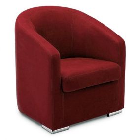 Fauteuil fixe FOLIO cuir vachette regent bordeaux ITALIAN SPIRIT