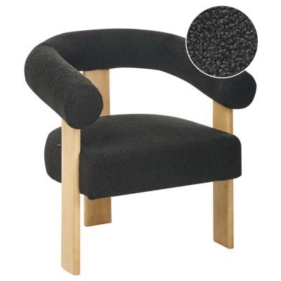 Fauteuil ILBRO Bouclé Noir/marron clair
