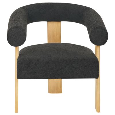 Fauteuil ILBRO Bouclé Noir/marron clair
