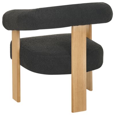 Fauteuil ILBRO Bouclé Noir/marron clair