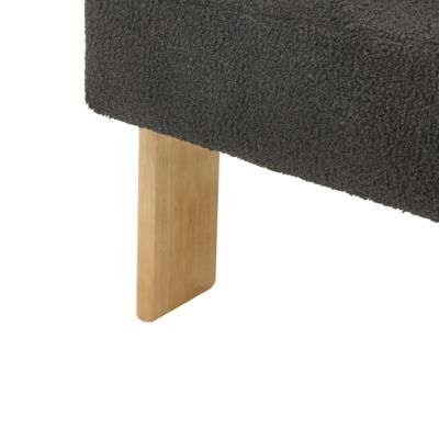 Fauteuil ILBRO Bouclé Noir/marron clair