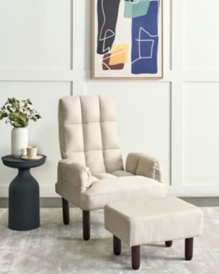 Fauteuil inclinable OLAND Lin synthétique Beige clair