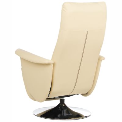 Fauteuil inclinable PRIME Repose-pieds inclus Cuir PU Beige clair