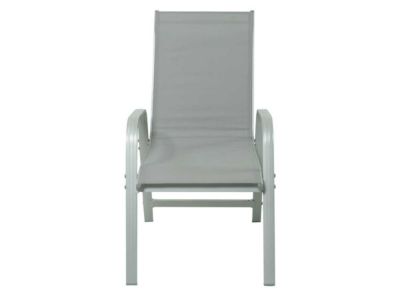 Fauteuil jardin AluTextilène "Porto"  Phoenix  Gris clair  Lot de 2