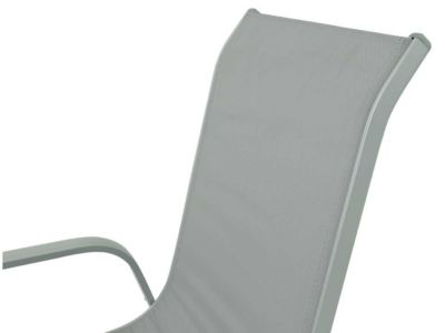 Fauteuil jardin AluTextilène "Porto"  Phoenix  Gris clair  Lot de 2