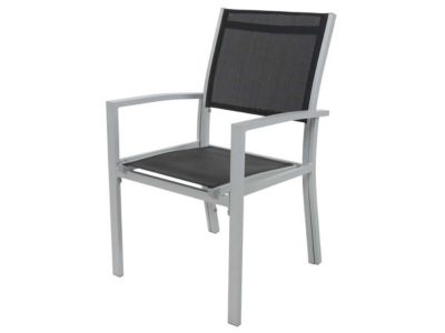 Fauteuil jardin AluTextilène "Tropic"  Phoenix  Noir  Lot de 2