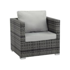 Fauteuil jardin en résine tressée "Ibiza"  Florida  Gris