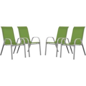 Fauteuil jardin Textilène "Cordoba"  Phoenix  Vert  Lot de 4