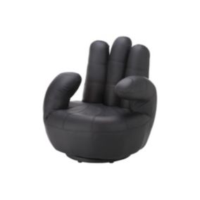 Fauteuil main pivotant CATCHY en simili - Noir