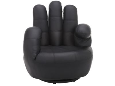 Fauteuil main pivotant CATCHY en simili - Noir