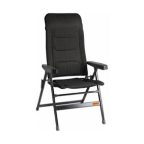 Fauteuil Major toile mesh 3D réglable 5 positions Camping Car Gris foncé SOPLAIR