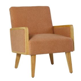 Fauteuil MONTANA bouclette camel 65X73.5X81