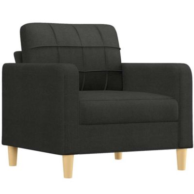 Fauteuil Noir 60 cm Tissu vidaXL