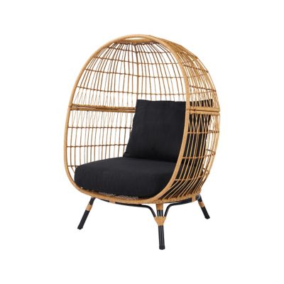 Fauteuil oeuf de jardin GoodHome Apolima effet rotin marron | Castorama