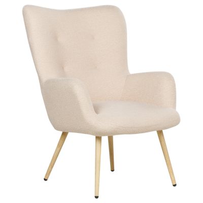 Fauteuil à oreilles VEJLE Bouclé Beige