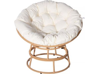 Fauteuil papasan intérieurextérieur style loveuse "Bali"  Diametre91cm  Beige