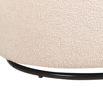 Fauteuil pivotant DAVIK Bouclé Beige