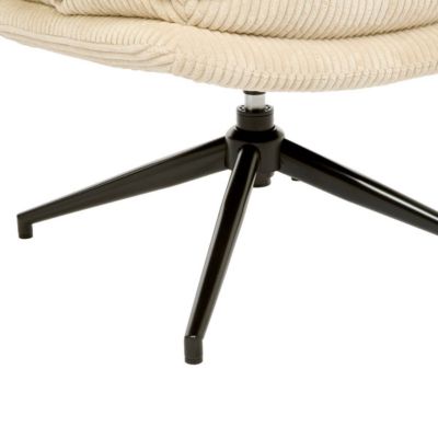 Fauteuil Pivotant Harper en Tissu Beige L74,5xl64xH87 cm - Atmosphera Créateur d'intérieur