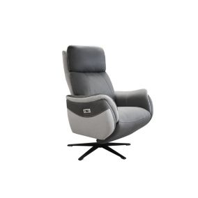Fauteuil pivotant Relax électrique Gris - PLICY