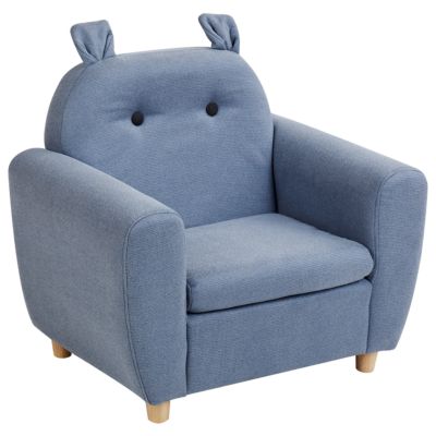 Fauteuil pour enfants Hippopotame MARIBO Tissu Bleu