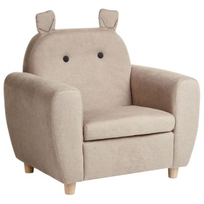Fauteuil pour enfants Hippopotame MARIBO Tissu Taupe