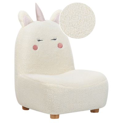 Fauteuil pour enfants Licorne LULEA Bouclé Blanc cassé