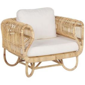 Fauteuil rétro en rotin naturel DOLCEDO