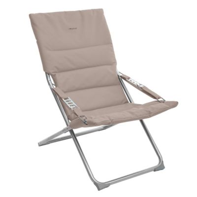 Fauteuil relax de jardin milos taupe - hespéride