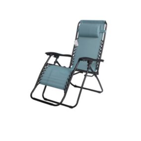 Fauteuil relax dextérieur coloris bleu, dimension 90x108x64cm