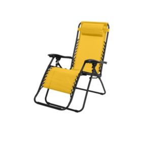 Fauteuil relax dextérieur coloris jaune, dimension 90x108x64cm