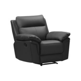 Fauteuil relax en cuir de buffle PAKITA - Noir