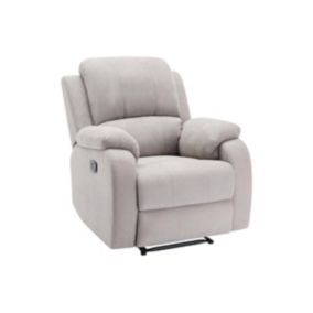 Fauteuil relax en microfibre gris clair BRODY