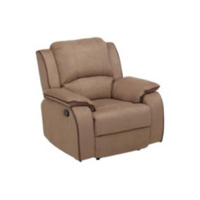 Fauteuil relax en microfibre HERNANI - Taupe