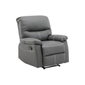 Fauteuil relax en simili gris CANBY