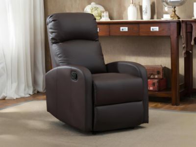 Fauteuil relax en simili ISAO - Marron