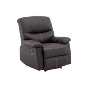 Fauteuil relax en simili marron CANBY