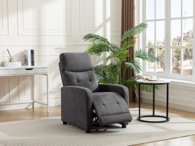 Fauteuil relax en tissu anthracite JARAMILO