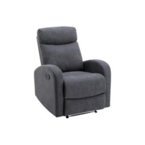 Fauteuil relax en tissu gris EVELYN