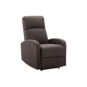 Fauteuil relax en tissu ISAO - Marron