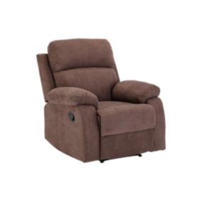 Fauteuil relax en tissu TOLZANO - Marron