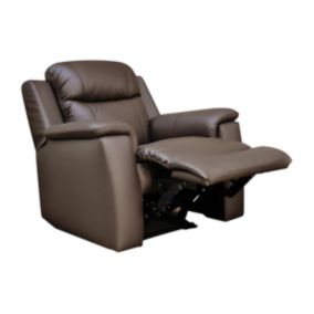 Fauteuil relax EVASION en cuir - Marron