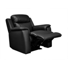 Fauteuil relax EVASION en cuir - Noir